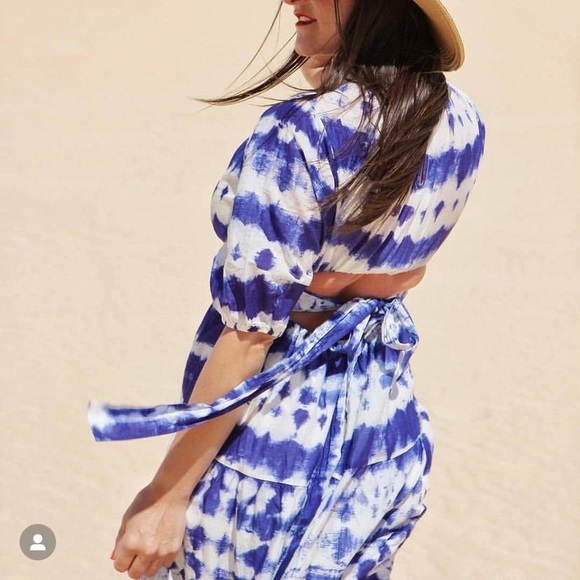 MANGO 100% cotton tie dye print dress blogger fave zara competitor brand - Picture 3 of 12